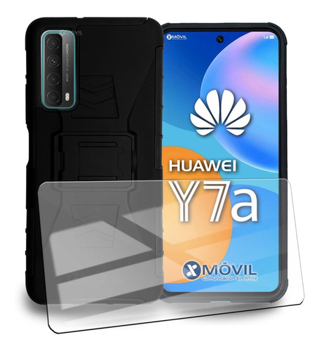 Funda Huawei Y7a / P Smart 2021, Uso Rudo Clip + Cristal