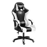 Silla De Oficina Ejecutiva Gamer Reclinable Ergonómica Pro Color Negro/blanco