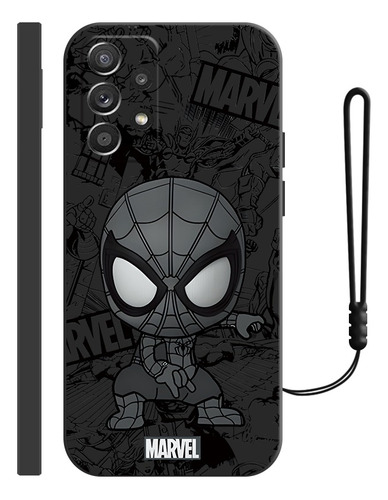 Carcasa Silicona Para Samsung Diseño De Spiderman + Correas