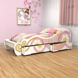 Cama Infantil Carroza Con Cajones 1 Plaza Y 1/2 1,90 X 0,90