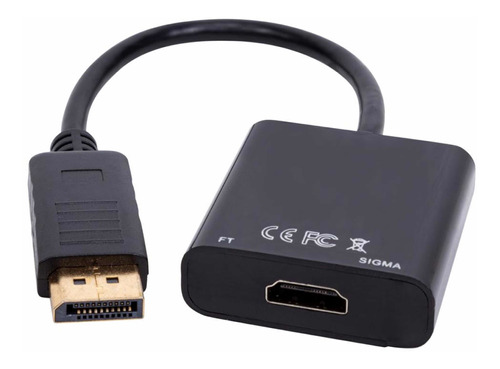 Kit 10 Cabo Adaptador Display Port Macho Para Hdmi Fêmea