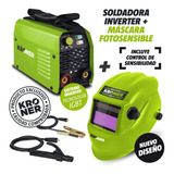 Soldadora Inverter Kroner 100 Amp-reales 220 Volts Premium + Kit