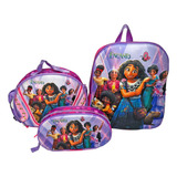 Mochila Jardin 3d Set 3 Piezas Cartuchera Y Lunchera Termica