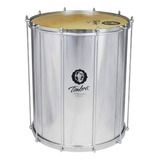 Surdo Timbra 18x55 Samba Aluminio C/aro Cromado Pele Animal