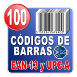 100 Códigos De Barras Ean Y Upc Universal Gs1 Garantizado