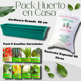 Pack Huerto En Casa (sustrato + Semillas + Jardinera)