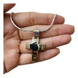 Cadena Dije Cruz Plata 925 Oro Hombre Regalo Religioso