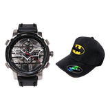 Combo Reloj De Batman Pulsera Hombre Luminiscente + Gorra