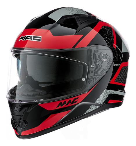 Casco Moto Mac Speed 2.0 Neo Brillo Doble Visor 