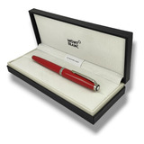 Pluma Rollerball Montblanc Pix Red Rojo Plata Regalo Eco