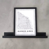  Cuadro Mapa Buenos Aires Y Estante De Hierro Negro