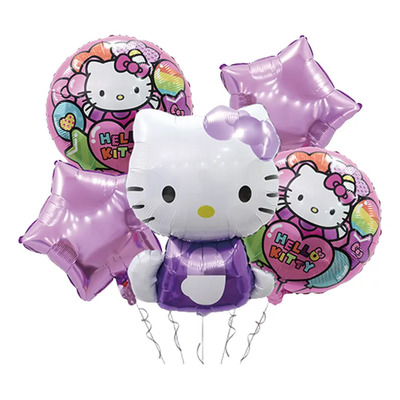 Kit Fiesta Hello Kitty Globos De Cumpleaños Decoración