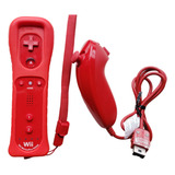 Control Original Rojo Wii Remote Plus Nunchuck Nintendo Wii