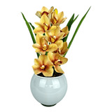 Arranjo Orquídea Branca Toque Real Premium Decoração Mesa