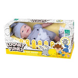 Boneca Bebê Reborn 35cm Looney Tunes Baby - Pernalonga