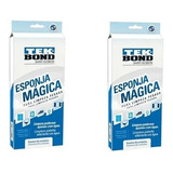 Kit 2 Pacote Esponja Mágica Tek Bond Leve 6 Pague 4 Multiuso