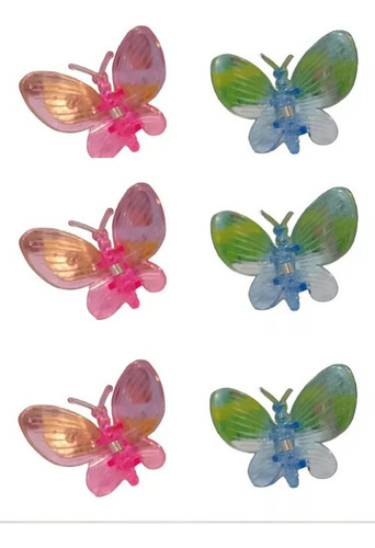 Mariposa Decorativa Planta Flor Maceta 6pz Primavera Adorno