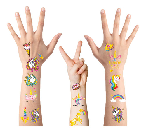 Mgrbg Tatuajes Temporales De Unicornio Para Niños, 65 Esti.