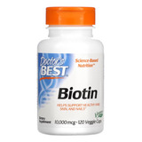 Biotina Biotin 10000 Mcg 120 Capsulas Vegetais Doctor's Best
