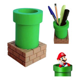 Porta Caneta Cano Super Mario Presente Gamer Mesa Escritorio