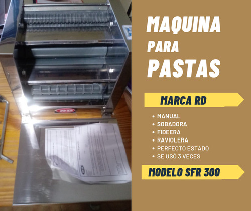 Sobadora Fideero Raviolera 300 Rd Manual Bandeja Regalo