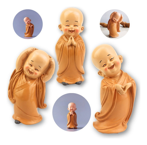 3 Estatuas Esculturas Buda Mini Cultura Figura Budista