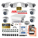 Kit Hikvision Turbo Hd Dvr 8ch + 8c Full Hd Completo