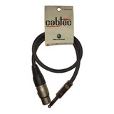 Cable Xlr Hembra A Plug Mono 50 Cm Cab-tec Fichas Neutrik