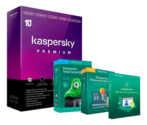Antivirus Kaspersky Premium Total Security | 10 Dispositivos