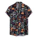 Una Camisa Casual De Manga Corta Estilo Hawaiano De Vacacion