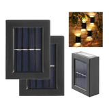 Set X2 Aplique Bidireccional Lampara Exterior Panel Solar