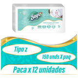 Toalla De Manos X 150 Hojas Blanca Paca X 12 Marca Sofi