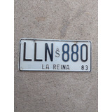 Antigua Placa Patente De La Reina De 1983 Optima