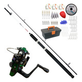 Equipo Pesca Kit Articulos Reel + Caña + Caja Completa Rio