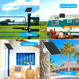 Solar Panel For Wireless Outdoor Security Camera, Ip 66 Wate