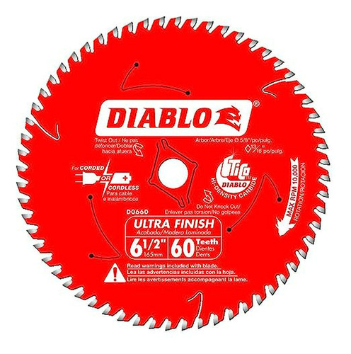 Hojas De Sierra Circular  6-1 / 2 X 60 Bulk Diablo