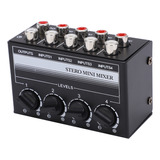 Controlador De Sinal Passivo Stereo Mini Mixer Hub De 4 Cana