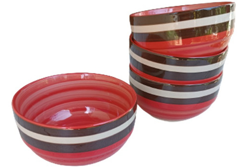 Set 6 Pocillos Bowl Ceramica Colores Postre Fruta 11cm