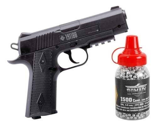 Kit Pistola Co2 1911bb 4.5mm Crosman + Balines 1500 Piezas