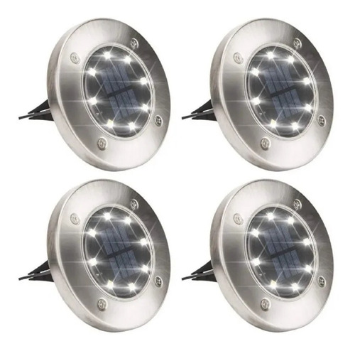 Focos Solar Lamparas De Pie Luces Led Exterior 8 Led X4focos