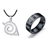 Anillo Y Collar Naruto Simbolo Hoja Akatsuki Itachi Clan 