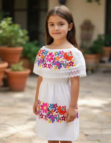 Vestido Artesanal Para Niña Talla 1 A La 10