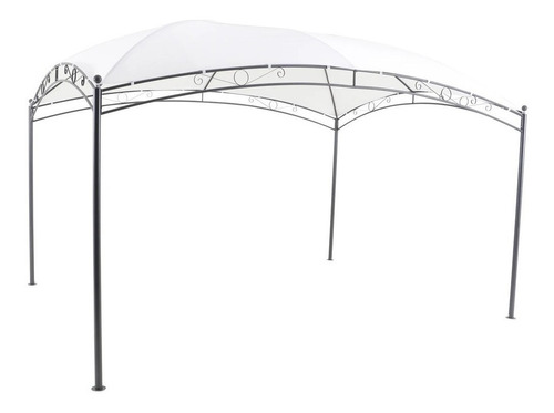 Gazebo De Aço Impermeável Tenda Grande 300x400cm Naterial Cor Branco