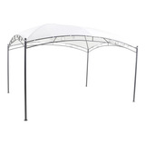 Gazebo De Aço Impermeável Tenda Grande 300x400cm Naterial Cor Branco