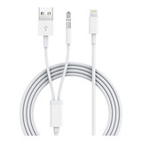 Cable Auxiliar Para iPhone Iskey 2en1 De 35 Mm Ideal Para