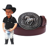 Cinto Fivela Country Marrom Infantil Rodeio Festa Unissex