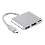 Adaptador Vídeo Tipo-c Hdmi 4k Usb 3.0 Para Macbook/celular