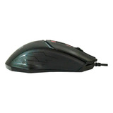 Mouse Gamer Ds Inugaki Led 3200 Dpi Óptico Usb 6 Botones Pc Color Negro