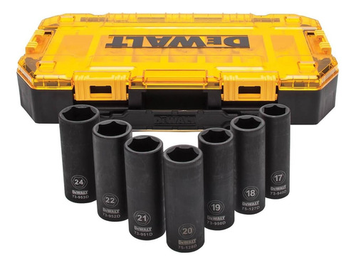 Kit Dewalt 7 Dados De Impacto Profundo 1/2  Métricas Nuevos