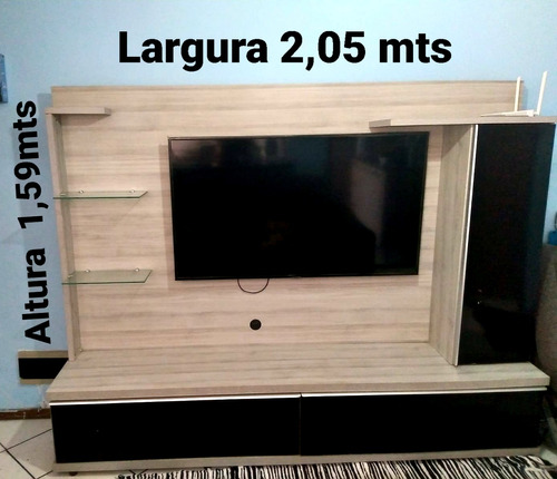 Estante Tv Até 50 Pol Home Theater 02 Gavetas E 01 Porta